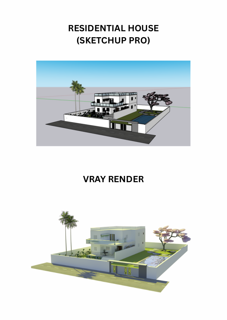 Residential House - SketchUp 3D Render