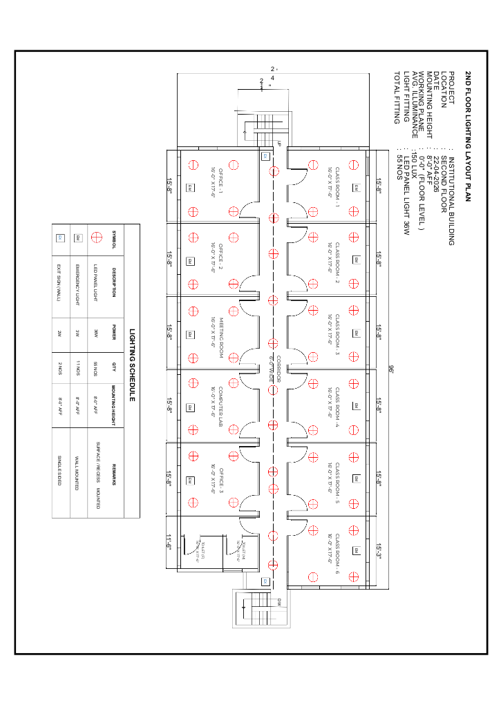 Lighting Layout Plan - School Building